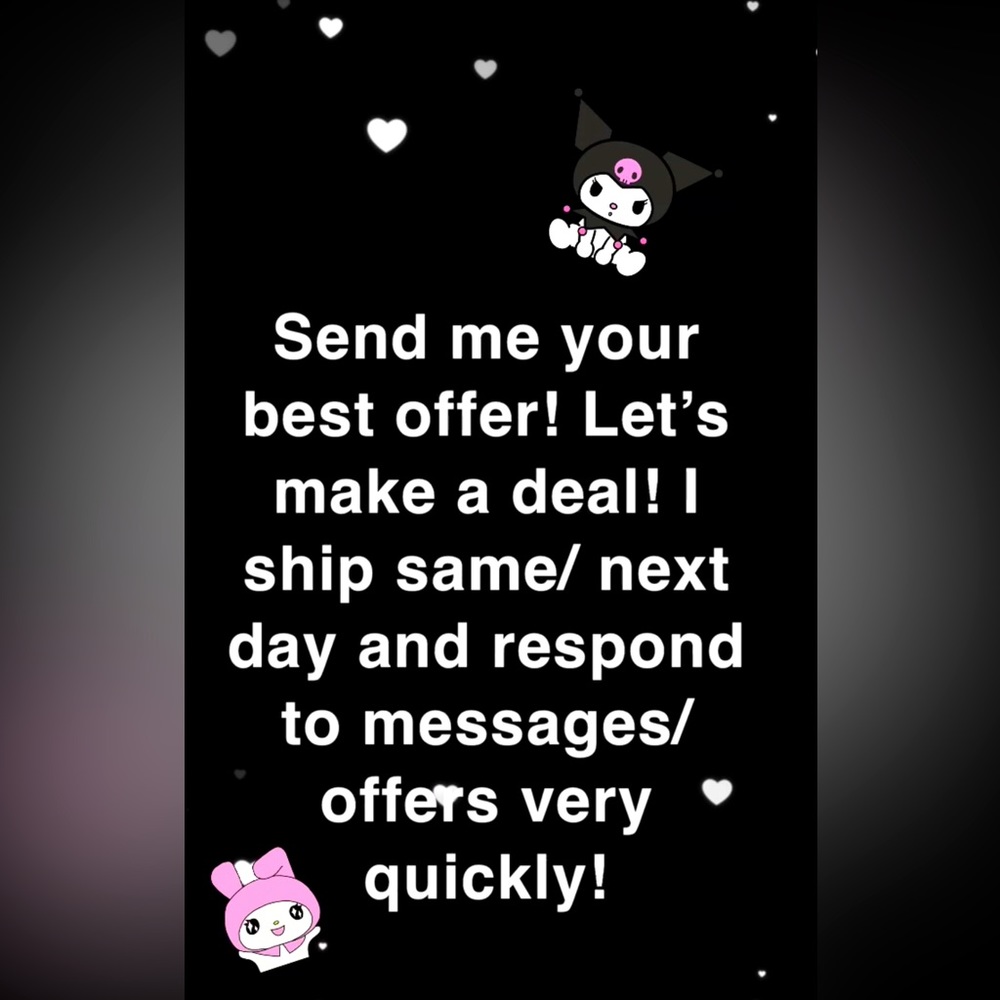 Here to make a sale so send your best offer :) I ship same/ next day. Smoke free